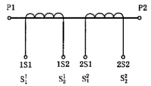 互感器有兩個(gè)二次繞組，各有自身鐵心